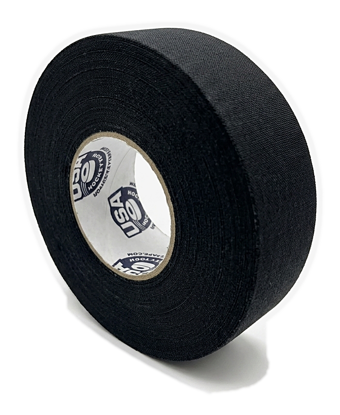 Roll of Premium Black Cloth Hockey Tape, 12-pack